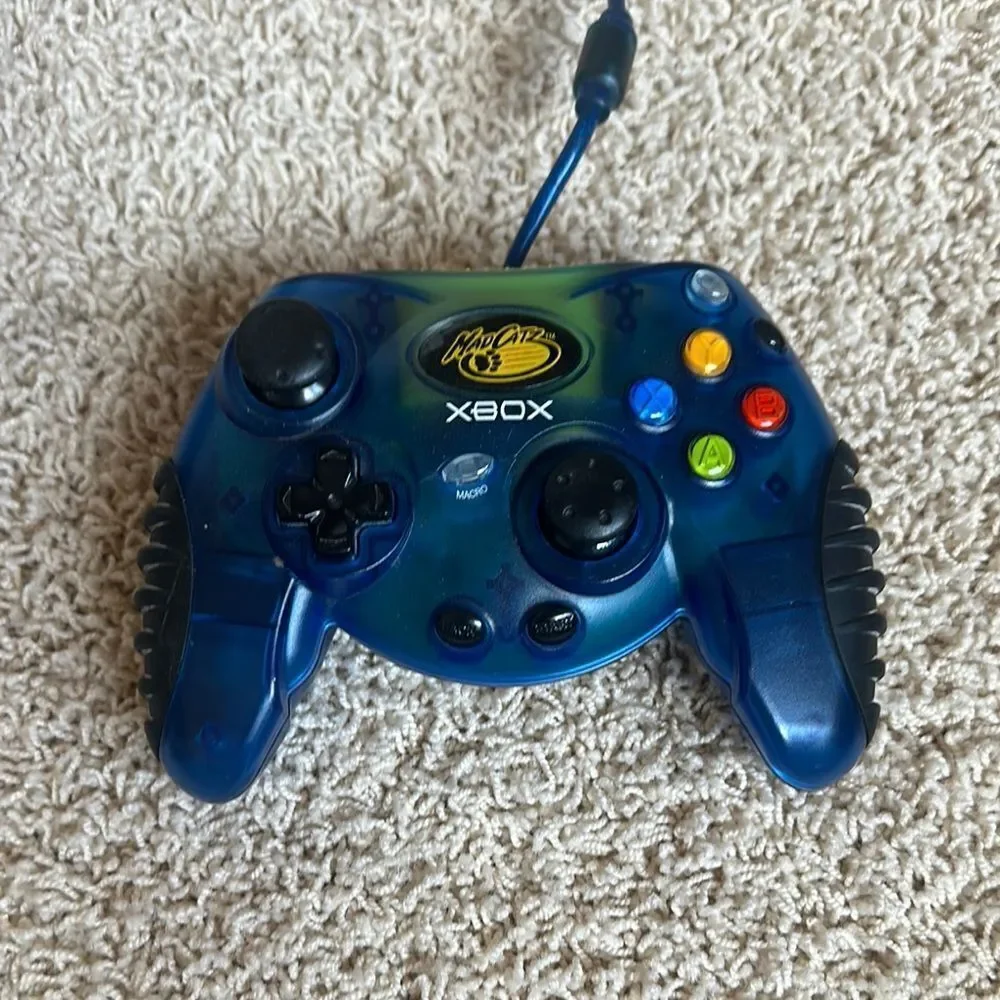 Blue Xbox Wired Controller with Ergonomic Design